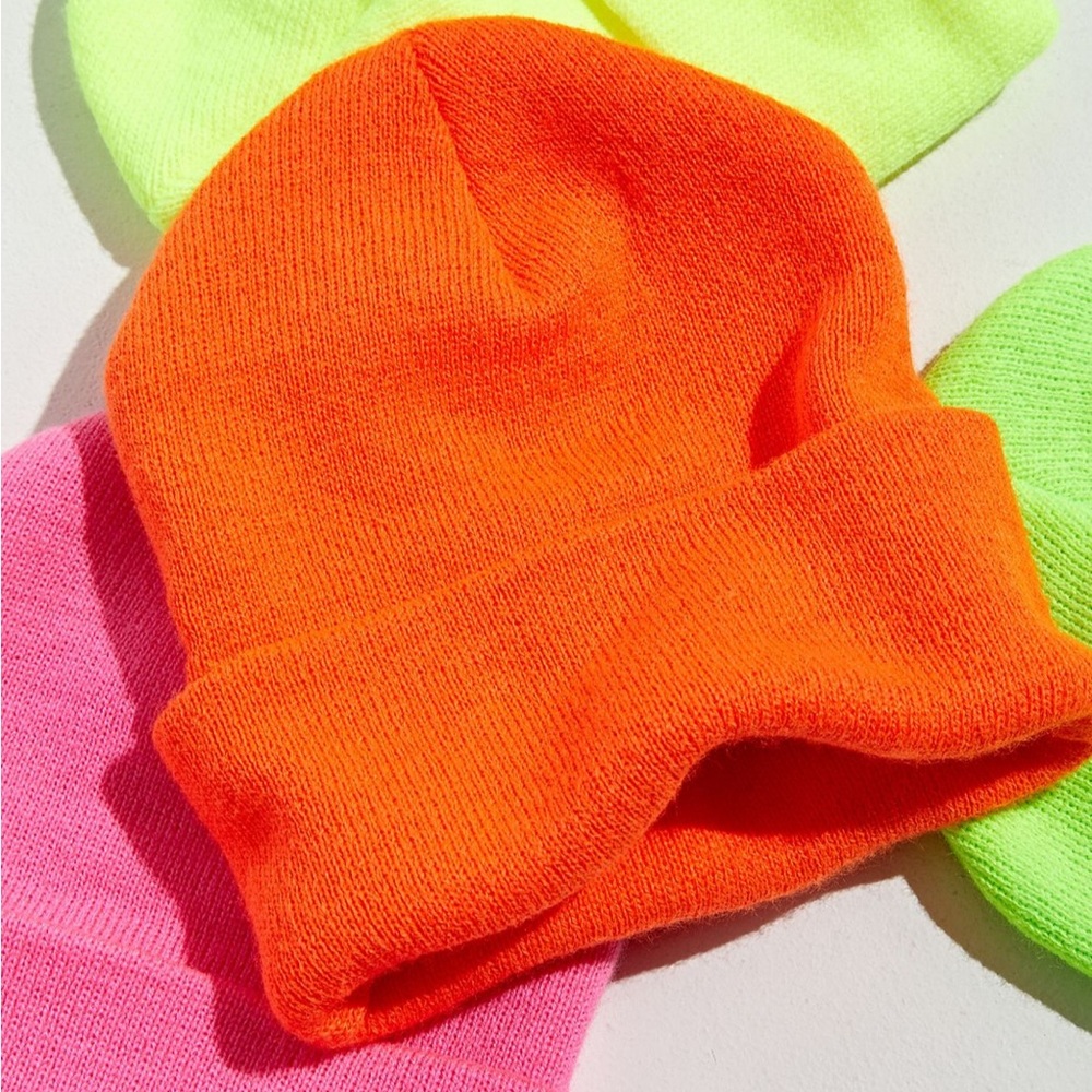 Urban Outfitters Neon Orange Beanie